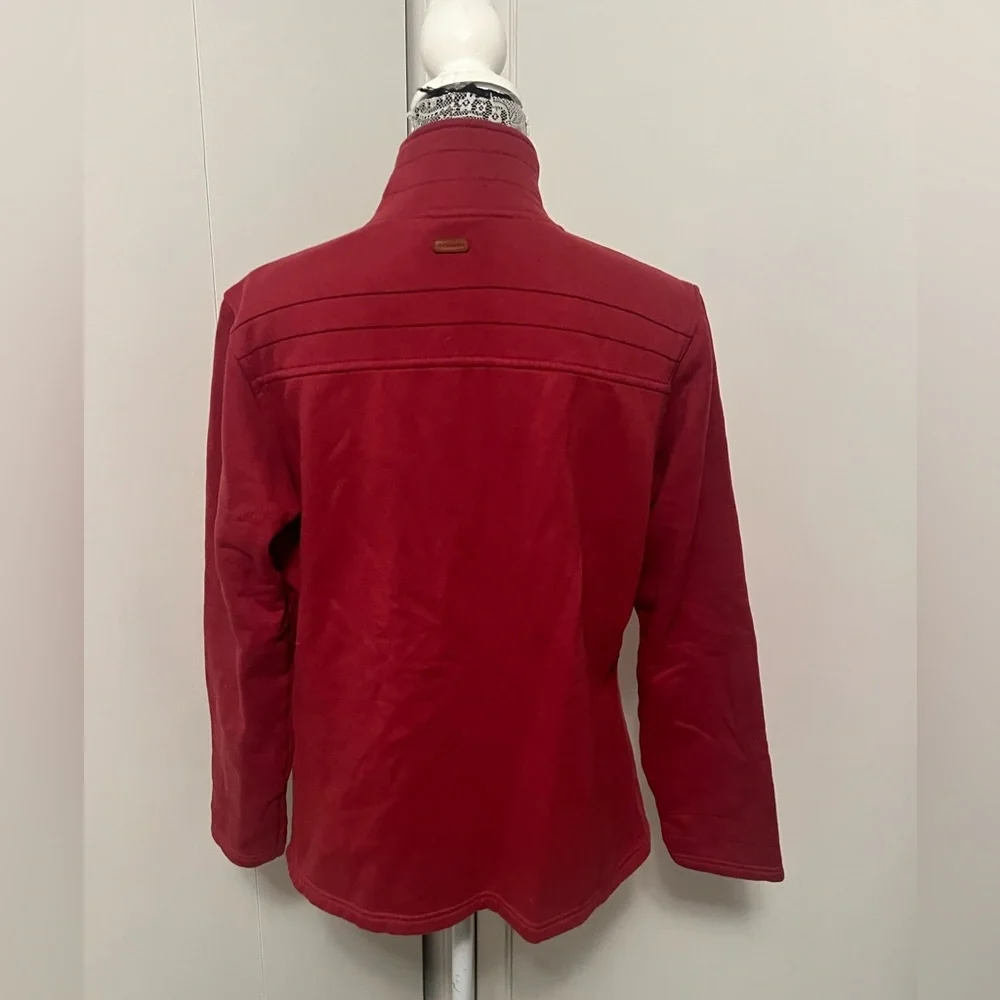 Columbia Women’s XL Red Fleece Lined Zip Jacket Coat Full Zip Soft Shell Outdoor